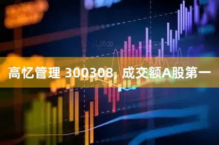 高忆管理 300308, 成交额A股第一